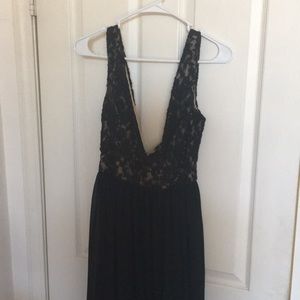 Floor-length lace dress